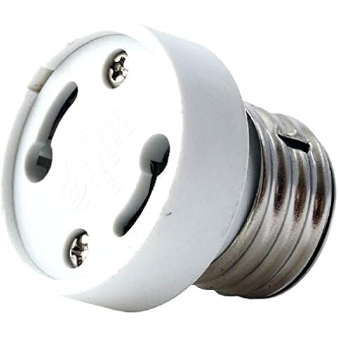 YI Lighting (Pack of 5) E26/E27 to GU24 Adapter Converter - E26/E27 Edison Screw to GU24 Bayonet Base Bulb Socket Cover