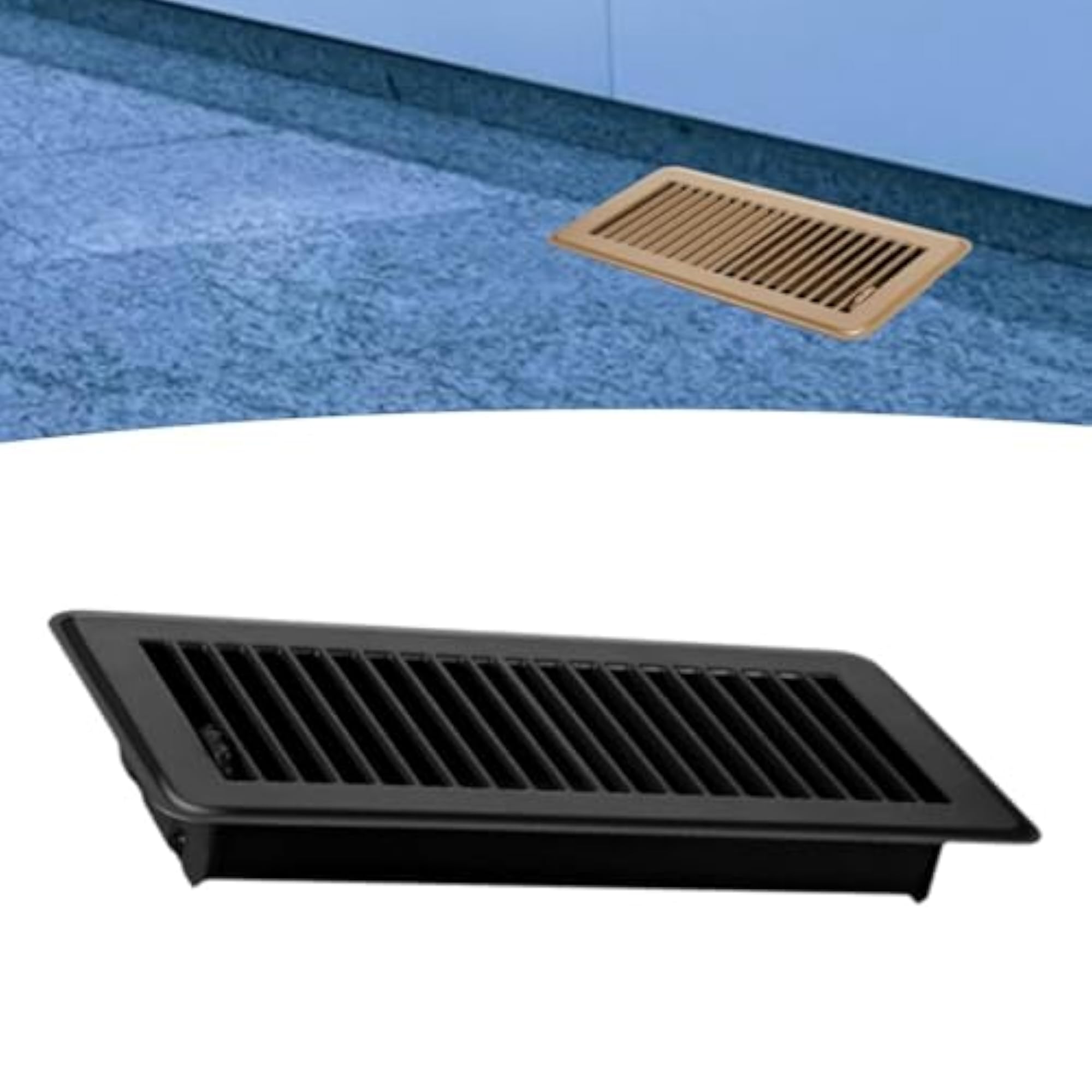 RV Floor Register 10 X 4 Air Vent Cover for Indoor Floor