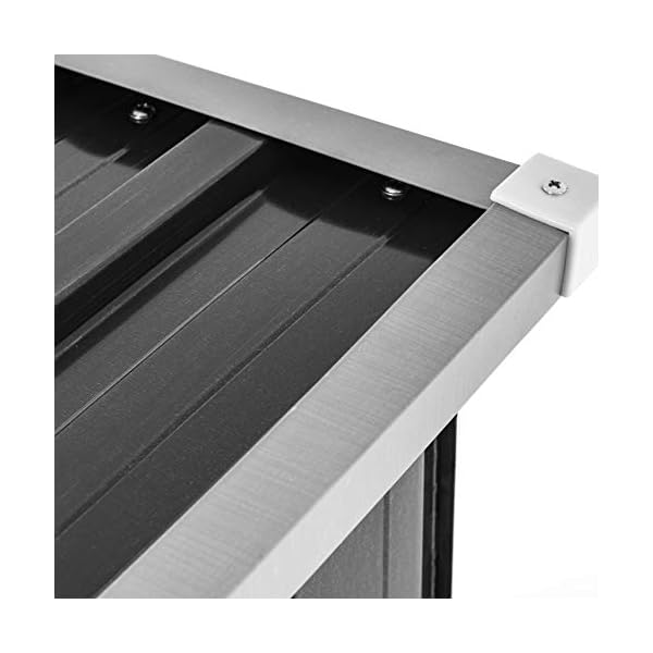 ESTEXO Holzunterstand aus Trapezblech in Grün RAL 6005 oder Anthrazit RAL 7016, Kaminholzregal aus Metall, Unterstand… – Bild 6