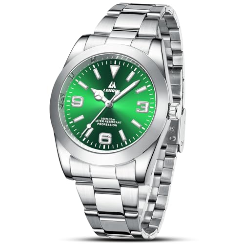 Image of LN LENQIN Mens Watches Analog Quartz Stainless Steel Watches for Men