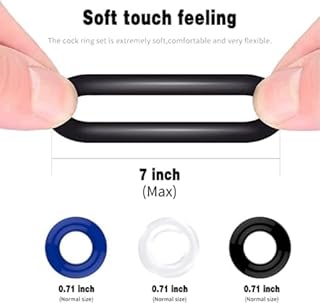 AJOHBM Per uomo spessi Anelli in silicone elastico Ċȯꞏckriꞌng accessori sportivi regolabili.-D07Y11Z