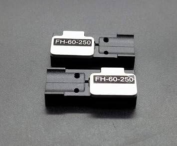 2Pcs/Set FH-60-250 Fiber Holder Sheath Clamps Fixlure Chucking Jigs for Fujikura Ribbon Fusion Splicer FSM-70R FSM-60R Fiber, FH-60-250 Fiber Holder