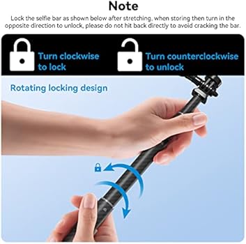Perche à Selfie Fibre De Carbone Pour Caméra Sport - Longueur Réglable - Double Extrémité 1/4" - Pour Vélo, équitation, Action