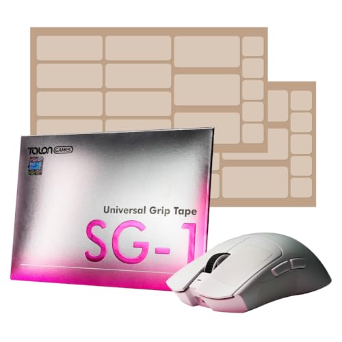 TALONGAMES Transparent Universal Gaming Grip Tape – 0.27mm Ultra-Thin & Pre-Cut Anti-Slip & Sweat-Absorbing Grip Tape for Mouse, Silicone Material, Controller, Keyboard – SG-1 Series (Transparent)
