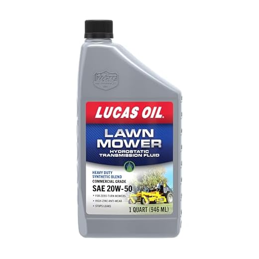 Lucas Oil 11300 Hydrostatic Lawn Mower Transmission Fluid | Heavy Duty Synthetic Blend SAE 20W-50-1 Quart