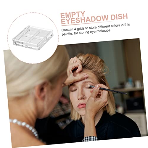 Mikinona 10Pcs Refillable Empty Eyeshadow Palette Compact Case for Blush Powder Lipstick Lightweight Portable Cosmetic Storage Box for Travel