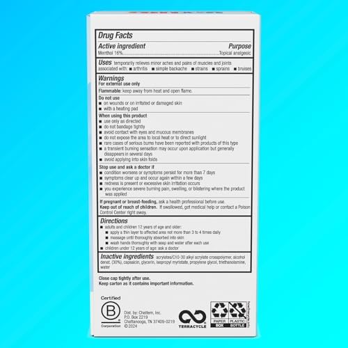 Icy Hot Original Pain Relief No-Mess Roll-On Applicator, Fast-Acting Pain Relief with Max Strength Menthol 16%, Contrast Therapy for Backaches, Joints, Muscle Strains and Arthritis, 2.5 oz - 1