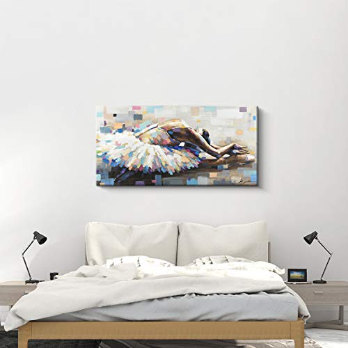 Large Ballet Canvas Wall Art Dancing Girl Painting Hand Painted Artworks Framed Canvas Print Wall Decor For Living Room #TOP1