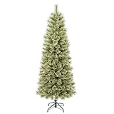 National Tree Company First Traditions Arcadia Pine Cashmere Slim Christmas Tree with Hinged Branches, 6 ft