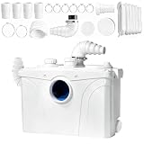 1500W Macerator Pump with 2 Outlets/4 Inlets, 2HP Sewage System for Toilet