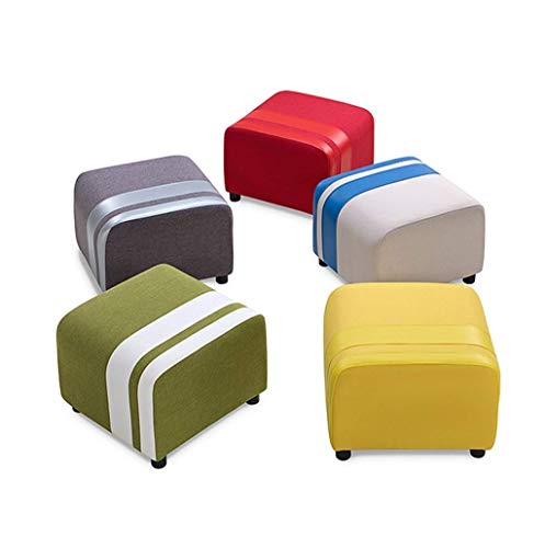 Pouf repose-pieds vert clair 45x50x40cm avec coussin moelleux