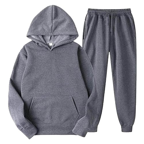 Boys Girls 2 Piece Outfits Hoodie Sweatsuit Sets Oversized Sweatshirt & Baggy Fall Fashion (Dark Gray, 13-14 Years)