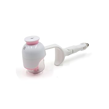 Ubersweet Imported USB Charger Car Aroma Essential Oil Air Humidifier Mist Purifier Safety Hammer 50ML Pink
