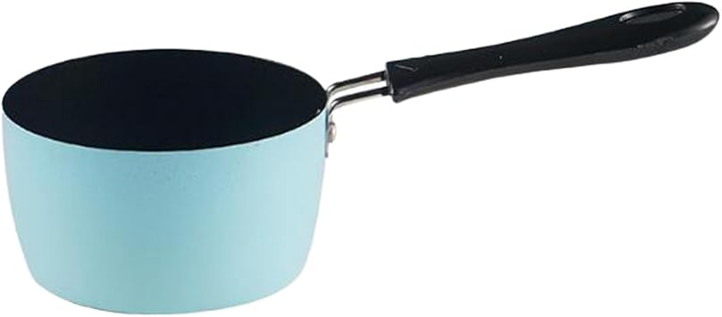 Milk Pan, Soup Pot, Cookware, Long Handle, Multifunctional, Small, Sauce Pan, For Home Use, RV, Travel, Gas Stove Cooking, Blue