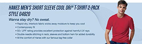Hanes mens Sport Cool Dri Performance Tee Shirt, Maroon, X-Large US