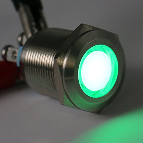 Baomain 19Mm Stainless Steel Led Rgb Indicator Lights Pilot Light Dc 12V/24V Energy Saving #TOP4