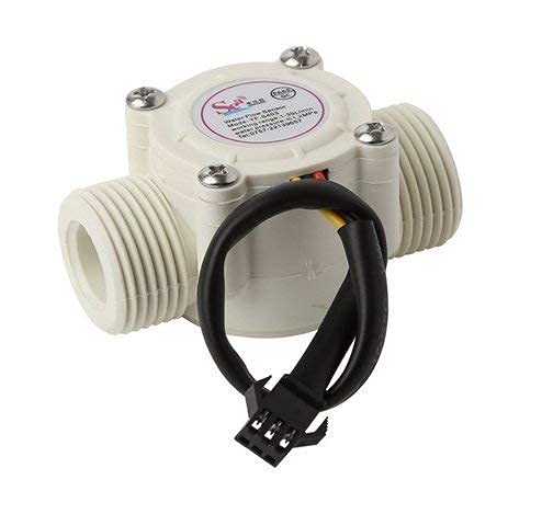 TRUSTECH 1/2 Water Flow Hall Sensor Control Switch Fluid Flow Meter Flowmeter Counter 1-30L/min Compatible with iduino YF-S201 (White or Black) (B09B5HBRBV) Amazon Price History, Amazon Price Tracker