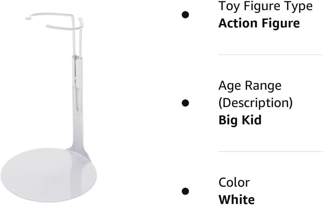 Kaiser Doll Stand 2001 - White Doll Stand for 6 1/2" to 10" Dolls and Action Figures (Best for 8" dolls)