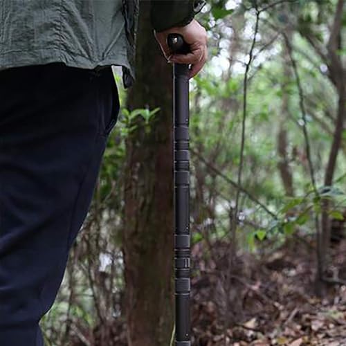 aiGear Premium CNC-Machined Walking Stick for Hiking and Trekking - Black