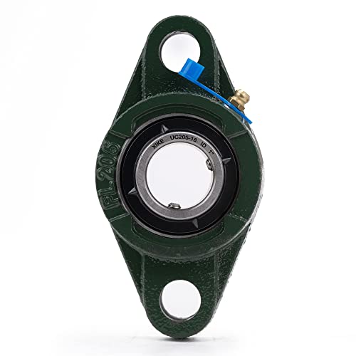 Image of XIKE 2 Pcs UCFL205-16 Bore 1 inch Pillow Block Flange Mounted Ball Bearings. | Solid Cast Iron Base and Self Aligning Chrome Steel Sealed Bearings