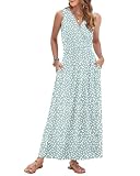 AUSELILY Sleeveless Maxi Wrap Dress