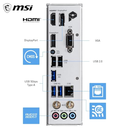 Carte mère MSI PRO B860M P WIFI6E B860 LGA1851 DDR5 Micro ATX WiFi 6E 2.5G LAN - vue 7