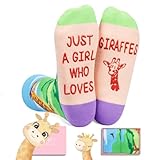 Zmart Giraffe Socks for Women - Novelty Fun Crazy Silly Socks, Giraffe Lover Gifts, Christmas Stocking Stuffers for Teens