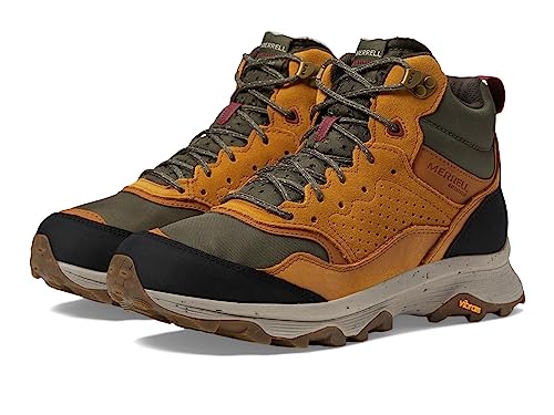 Preisvergleich Produktbild Merrell® Speed Solo Mid wasserdichte Wanderstiefel für Herren - FloatPro Schaumstoff-Zwischensohle - herausnehmbares PU-Fußbett, Gewürz, 44.5 EU
