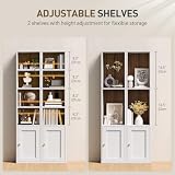 RALGEND 5-Tier Tall Narrow Bookshelf – Easy Assembly