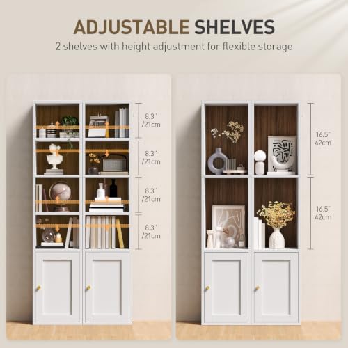 RALGEND 5-Tier Tall Narrow Bookshelf – Easy Assembly