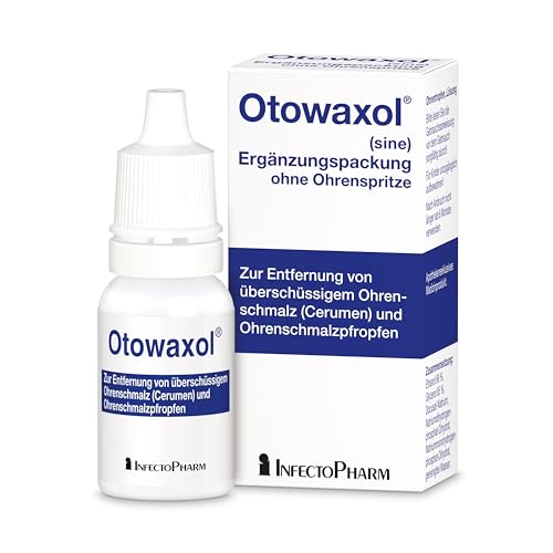 OTOWAXOL Sine Lösung, 10 ml – Ohrenschmalz Entferner/Ohrentropfen zur sanften Ohrenreinigung, Ergänzungspackung/Ohrenreiniger für Erwachsene & Kinder – Ohrenschmalz entfernen leicht gemacht
