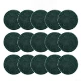 15 Stück 7,6 cm Nylon-Polierpads mit beflockter Rückseite, industrielle Scheuerscheiben für Schleifwerkzeuge, grün, rot, grau, Schleifaufsätze für Fliesenfugen