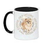 siviwonder Tasse Circle - Pomeranian - Watercolor Dogs Hundemotiv Fun Kaffeebecher