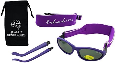 Baby Wrapz 2 Convertible Sunglasses 0-5 Years with 2 Headbands & Attachable Arms (Blue)