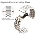 Compatible with Garmin Venu 3S Watch Band/Venu 4 41mm/Venu 2S, 18mm Stainless Steel 2 Pack Metal and Mesh Bracelet Strap Wristband for Forerunner 255S/265S/Vivoactive 4S/Move 3S Women Men Accessory