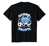Kids Funny axolotl soccer player boy girl score salotl T-Shirt