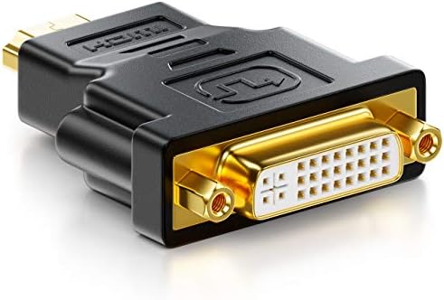 deleyCON Adapter HDMI do DVI - Gniazdo DVI do Wtyczki HDMI 1920x1200 1080p - Czarny