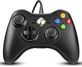 Diswoe Manette PC, Manette pour Xbox 360, USB Contrôleur de Jeu avec Double Vibration Filaire Gamepad Joystick pour Xbox 360/ Slim/PC (Win 7/8/10/11/XP)