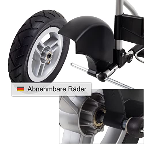 ANDERSEN Einkaufstrolley - Royal Shopper Basil Bloom gelb 50 L Freizeit, Handwagen, recycelt, wasserdicht, Aluminium, klappbar, luftbereiftes Kugellagerrad – Bild 6