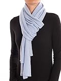 Sehr bequem und warm DALLE PIANE CASHMERE - Schal aus 100% Kaschmir - für Mann/Frau, Farbe: Himmel, Einheitsgröße