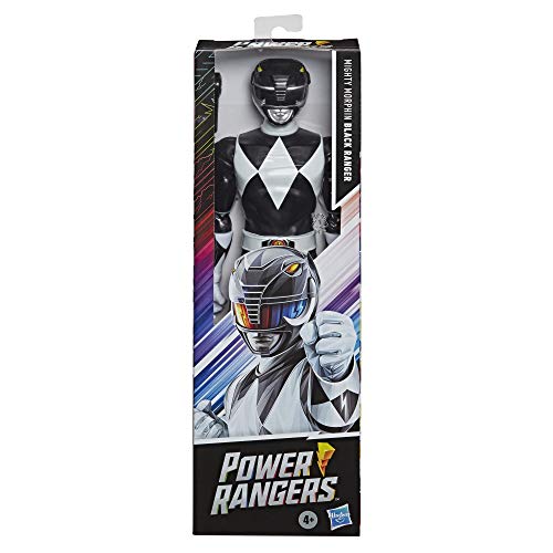 Power Rangers Mighty Morphin Figurine Ranger Noir 30 cm inspirée du Programme TV Classique, avec Accessoire Power Hache