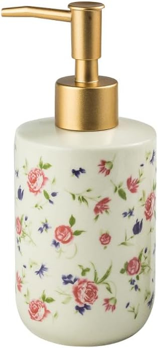 Miniatura 6 de Elegante dispensador de jabón de manos de cerámica recargable, vintage, rosa, baño, cocina, baño, encimera, platos, jabón y loción, dispensador de