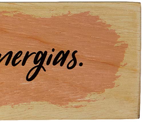 Arte Maníacos Bastão Todo Dia É Dia de Alimentar o Coração com Boas Energias - 7x46cm