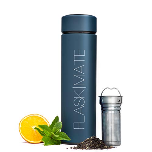 Multi-Use Travel Mug with Extra-Long Tea Infuser & Strainer - Hot & Cold