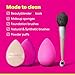 Original Pink Beauty Blender Makeup Sponge & Blendercleanser Solid Charcoal Sponge & Brush Cleanser + Silicone Scrub Mat Charcoal