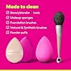 Original Pink Beauty Blender Makeup Sponge & Blendercleanser Solid Charcoal Sponge & Brush Cleanser + Silicone Scrub Mat Charcoal