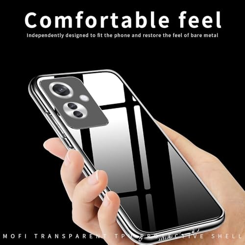 Image of REALCASE Stylish Silicone Back Cover Case for Oppo F25 Pro 5G | Scratch Resistant Protective Crystal Clear Transparent Shock Proof Bumper Back Cover Case for Oppo F25 Pro 5G