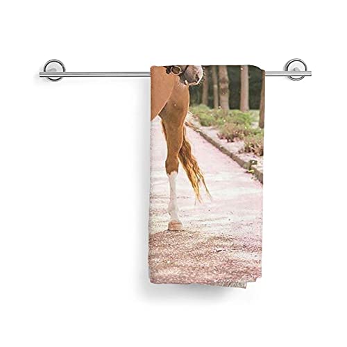 Dujiea 3D Horse Floral Kitchen Dish Towel Soft Highly Absorbent Hand Towel Home Decorative Multipurpose For Bathroom Hotel Gym And Spa 15 X 27 Inches #TOP1