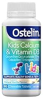 Ostelin Kids Calcium and Vitamin D3 - Vanilla Flavour - Chewable Supplements - Calcium Supports Bone Strength, 90 Tablets