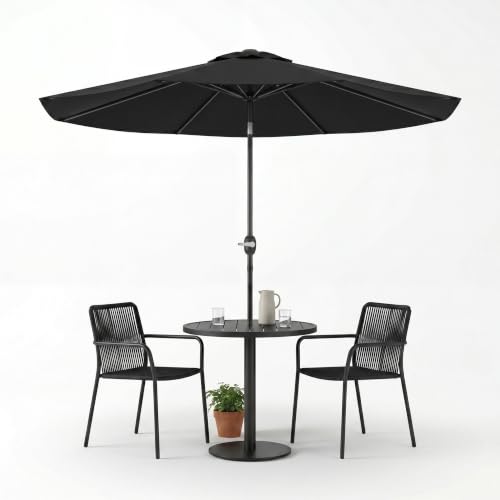 Image of Greesum 9FT Outdoor Patio Umbrella, Table Umbrella for Yard, Market, Heavy-Duty Waterproof Pool Umbrella with 8 Sturdy Ribs, UV Protection for Beach, Deck, Garden, Backyard